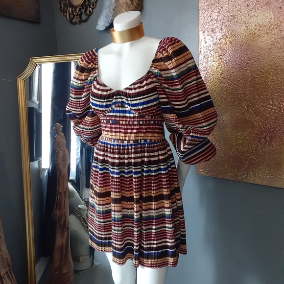 Zara Striped Mini Dress - Picture 2 of 12